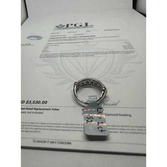 1 Ct Elegant Lab Grown Diamond Gold Ring - Picture 5 of 7